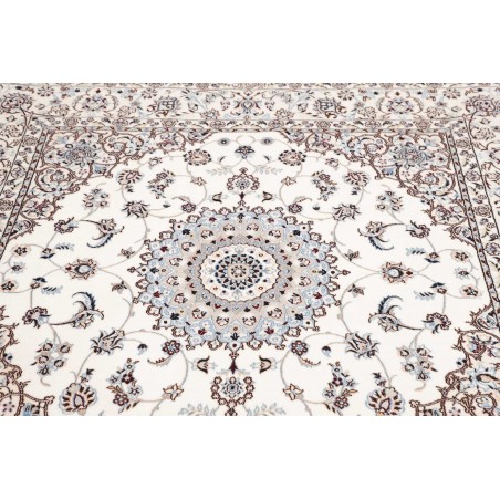Tappeto Nain 6La Persia bianco grigio 164x163