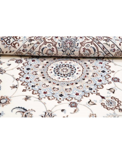Tappeto Nain 6La Persia bianco grigio 164x163