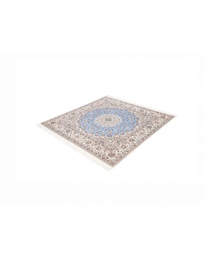 Tappeto Nain 6La Persia bianco azzurro 151x154