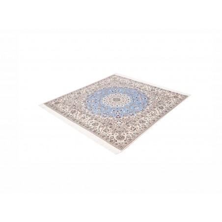Tappeto Nain 6La Persia bianco azzurro 151x154