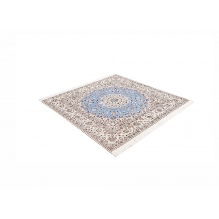 Tappeto Nain 6La Persia bianco azzurro 151x154