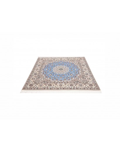 Tappeto Nain 6La Persia bianco azzurro 151x154