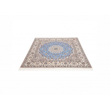 Tappeto Nain 6La Persia bianco azzurro 151x154
