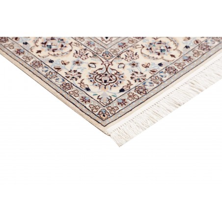 Tappeto Nain 6La Persia bianco azzurro 151x154