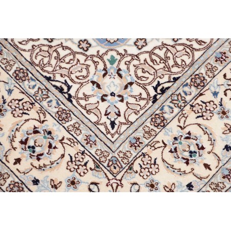Tappeto Nain 6La Persia bianco azzurro 151x154