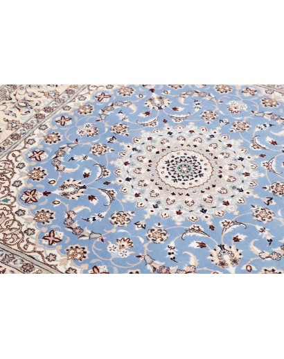 Tappeto Nain 6La Persia bianco azzurro 151x154
