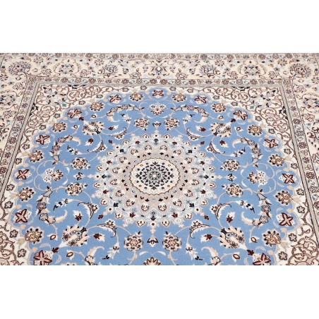 Tappeto Nain 6La Persia bianco azzurro 151x154