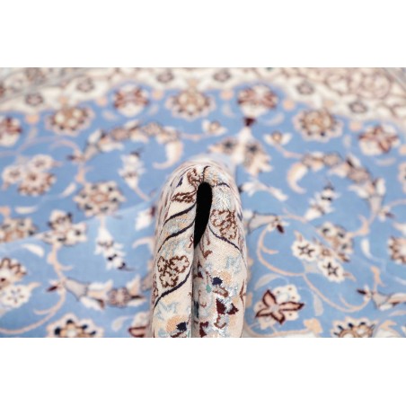 Tappeto Nain 6La Persia bianco azzurro 151x154