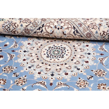 Tappeto Nain 6La Persia bianco azzurro 151x154