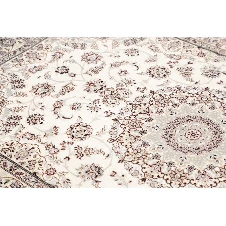 Tappeto Nain 6La Persia bianco grigio 134x207