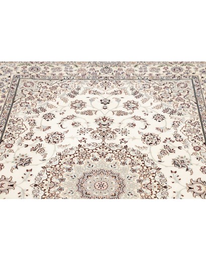 Tappeto Nain 6La Persia bianco grigio 134x207