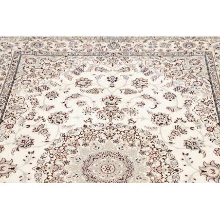 Tappeto Nain 6La Persia bianco grigio 134x207