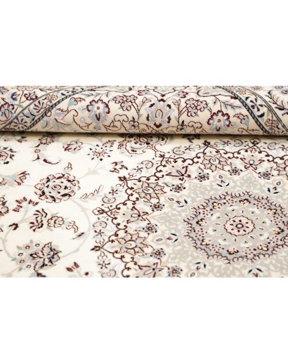 Tappeto Nain 6La Persia bianco grigio 134x207