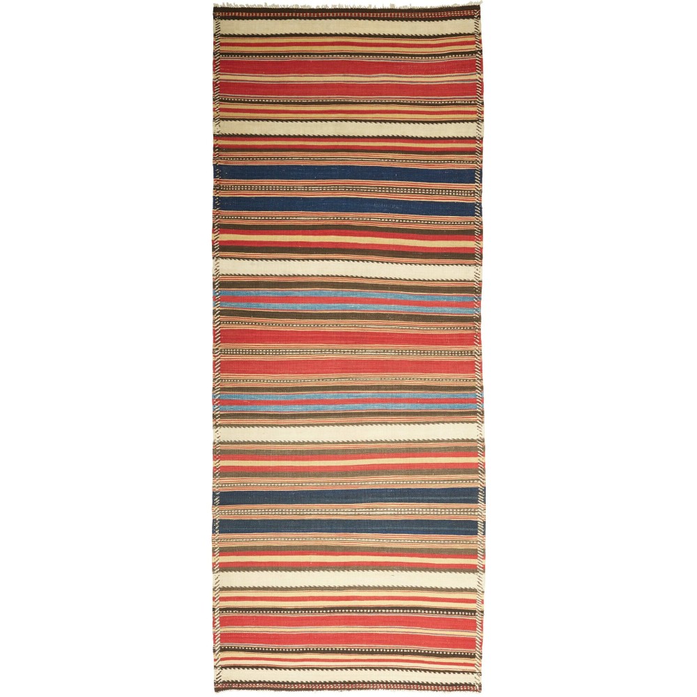 Tappeto Kilim Vintage Persia marrone beige 120x308 Tappeto Kilim Vintage Persia marrone beige 120x308