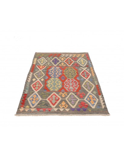 Tappeto Kilim Afghanistan marrone bianco 101x146
