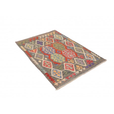 Tappeto Kilim Afghanistan marrone bianco 101x146