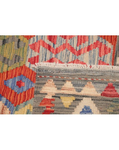 Tappeto Kilim Afghanistan marrone bianco 101x146