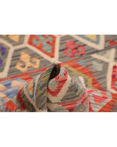 Tappeto Kilim Afghanistan marrone bianco 101x146