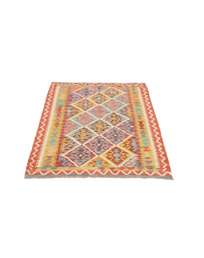 Tappeto Kilim Afghanistan marrone azzurro 102x140