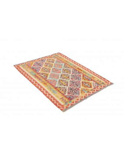 Tappeto Kilim Afghanistan marrone azzurro 102x140