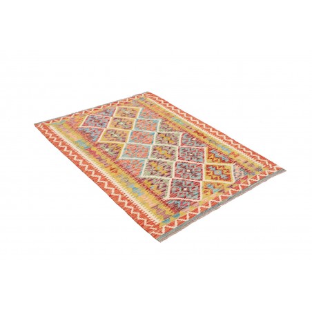 Tappeto Kilim Afghanistan marrone azzurro 102x140