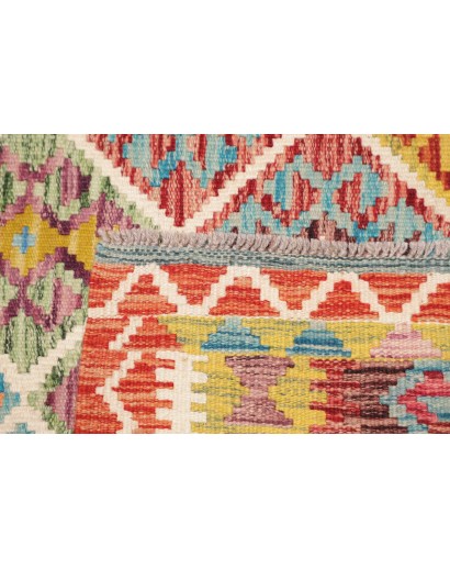 Tappeto Kilim Afghanistan marrone azzurro 102x140