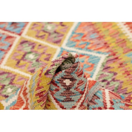 Tappeto Kilim Afghanistan marrone azzurro 102x140