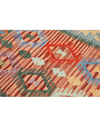 Tappeto Kilim Afghanistan azzurro marrone 104x148