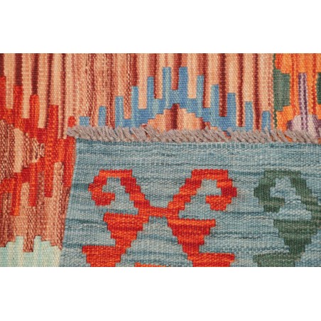 Tappeto Kilim Afghanistan azzurro marrone 104x148