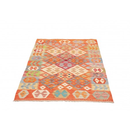 Tappeto Kilim Afghanistan arancione marrone 102x148