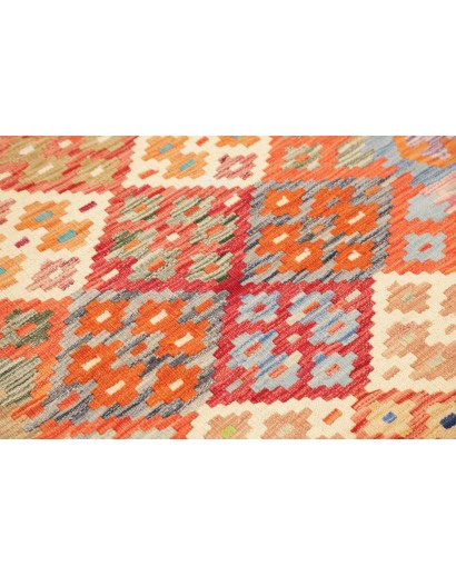 Tappeto Kilim Afghanistan arancione marrone 102x148