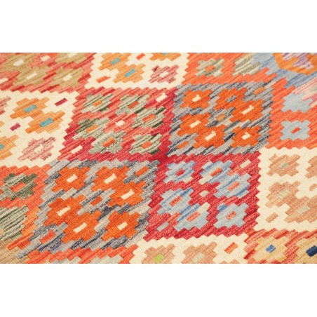 Tappeto Kilim Afghanistan arancione marrone 102x148