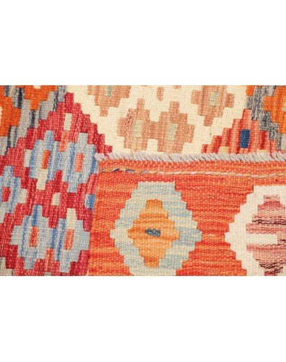 Tappeto Kilim Afghanistan arancione marrone 102x148