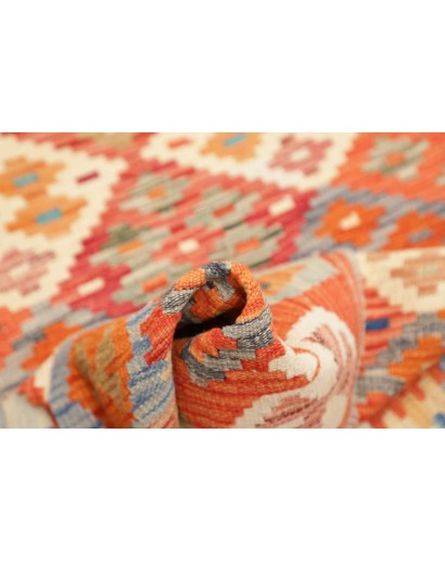 Tappeto Kilim Afghanistan arancione marrone 102x148