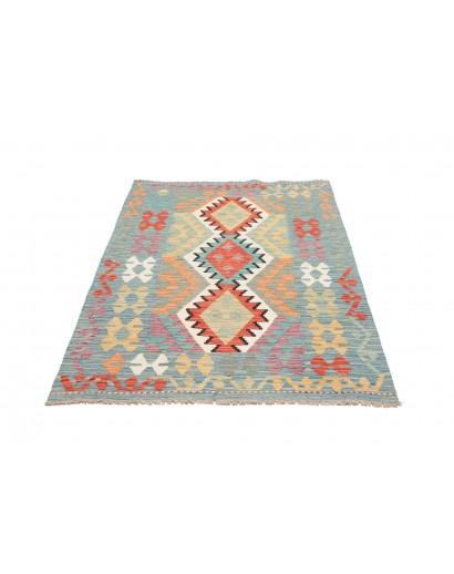 Tappeto Kilim Afghanistan azzurro 102x155