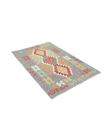 Tappeto Kilim Afghanistan azzurro 102x155