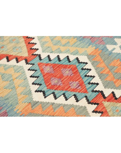 Tappeto Kilim Afghanistan azzurro 102x155