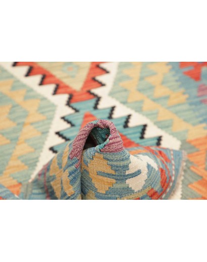 Tappeto Kilim Afghanistan azzurro 102x155