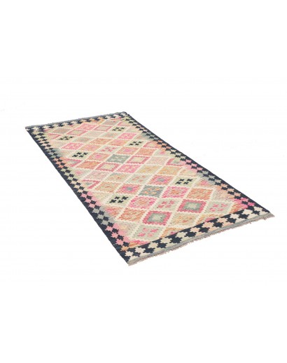 Tappeto Kilim Afghanistan giallo grigio 96x195