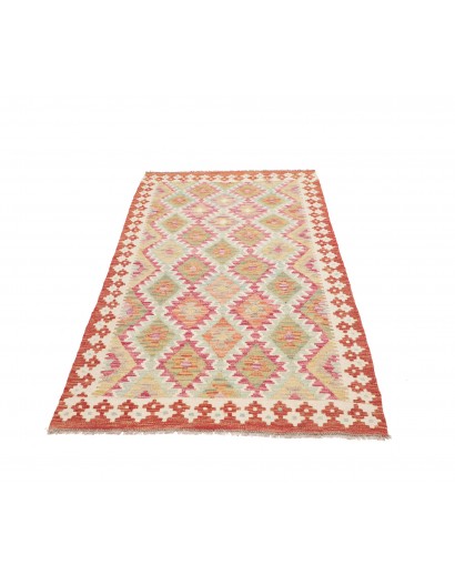 Tappeto Kilim Afghanistan giallo marrone 102x192