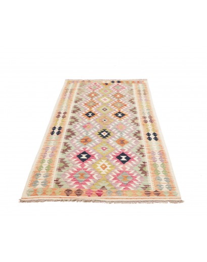 Tappeto Kilim Afghanistan giallo grigio 104x198