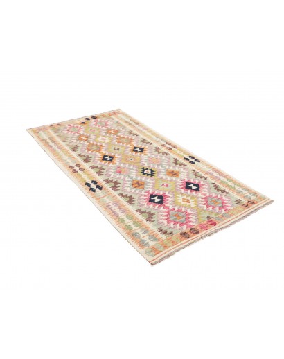 Tappeto Kilim Afghanistan giallo grigio 104x198