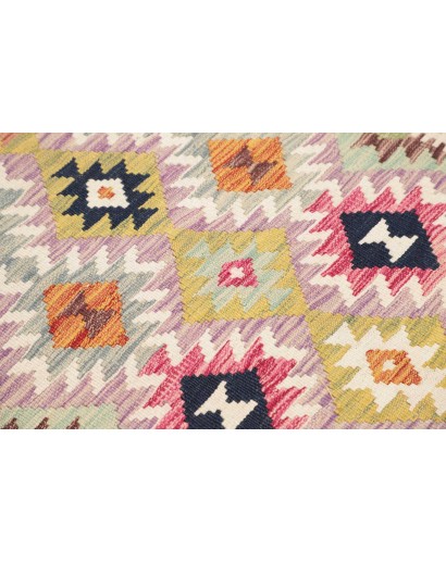 Tappeto Kilim Afghanistan giallo grigio 104x198