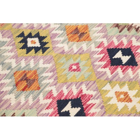 Tappeto Kilim Afghanistan giallo grigio 104x198
