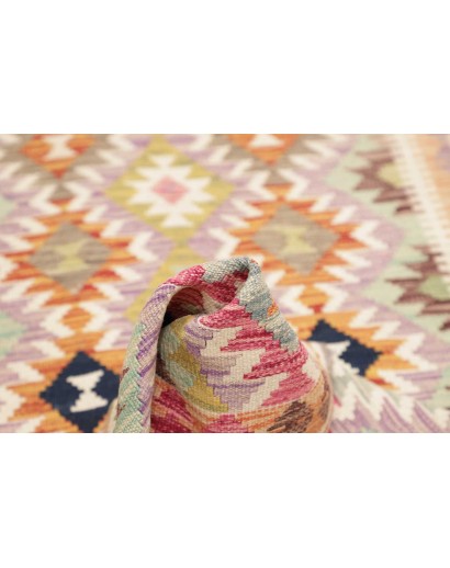 Tappeto Kilim Afghanistan giallo grigio 104x198