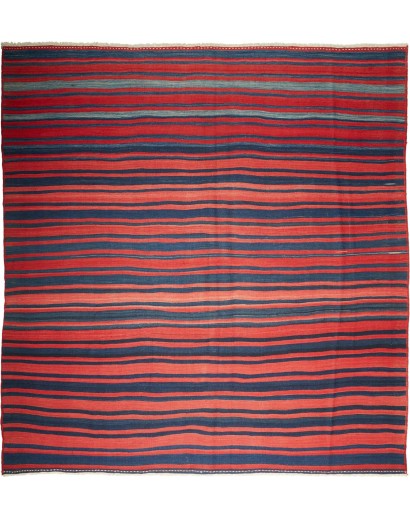 Tappeto Kilim Vintage Persia rosso grigio 276x292