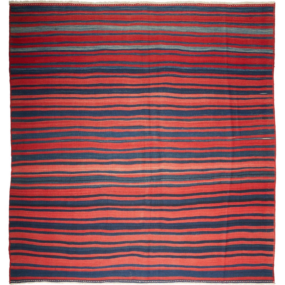 Tappeto Kilim Vintage Persia grigio rosso 276x292