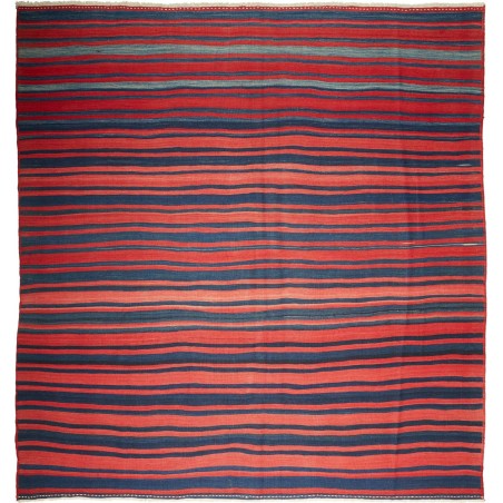 Tappeto Kilim Vintage Persia rosso grigio 276x292
