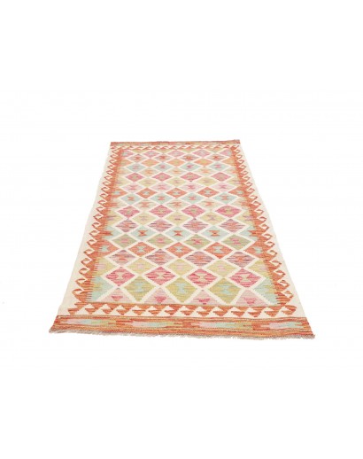 Tappeto Kilim Afghanistan giallo marrone 102x201