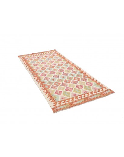 Tappeto Kilim Afghanistan giallo marrone 102x201